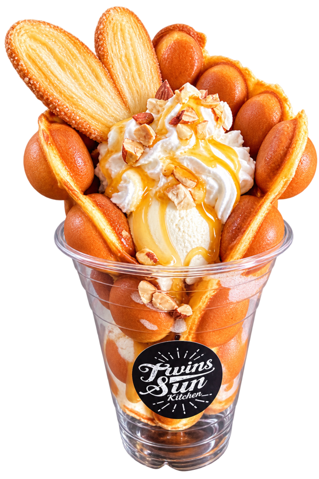バブルワッフルハニー＆ナッツ