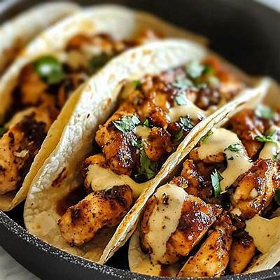 バーベキュー炭焼チキンタコス