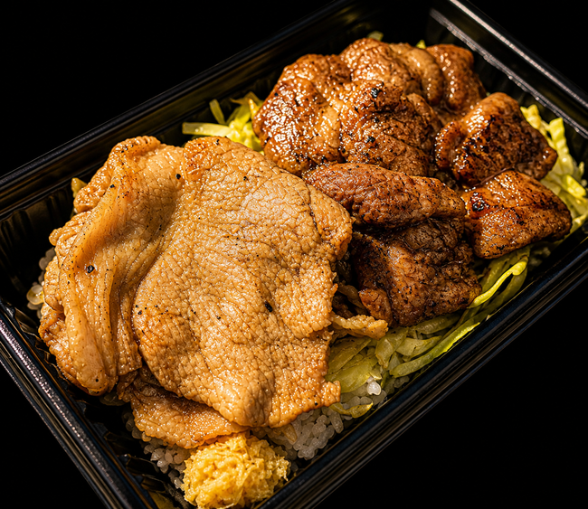 炭火焼き豚丼＆牛焼肉丼