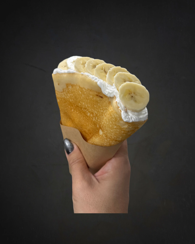 米粉クレープ（バナナ生クリーム)