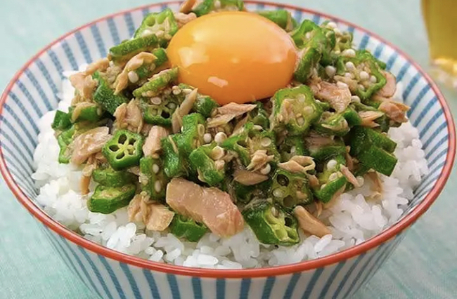 和風ツナオクラ丼