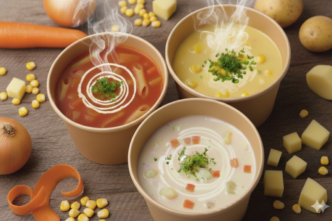 お好きなスープとバゲットセット