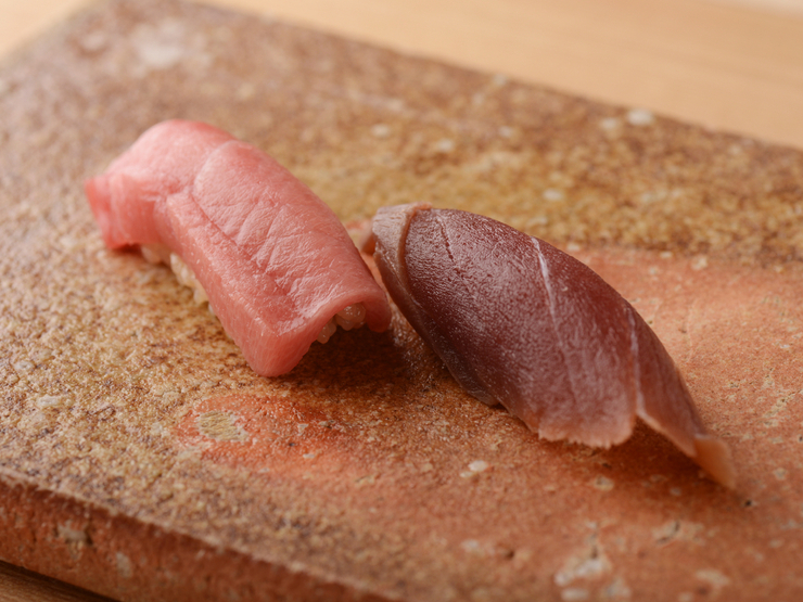 生本マグロと鮪の漬け