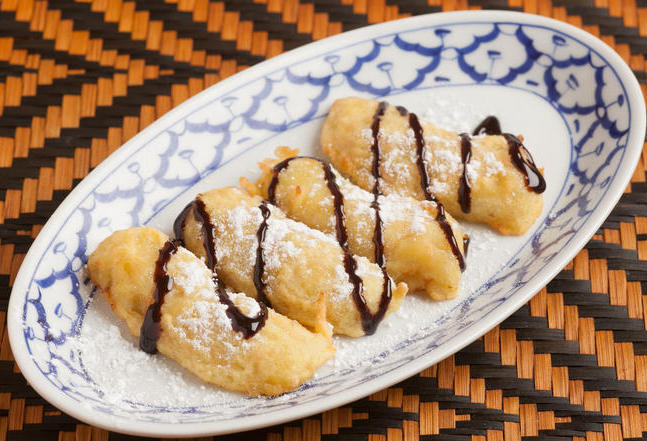 バナナの揚物