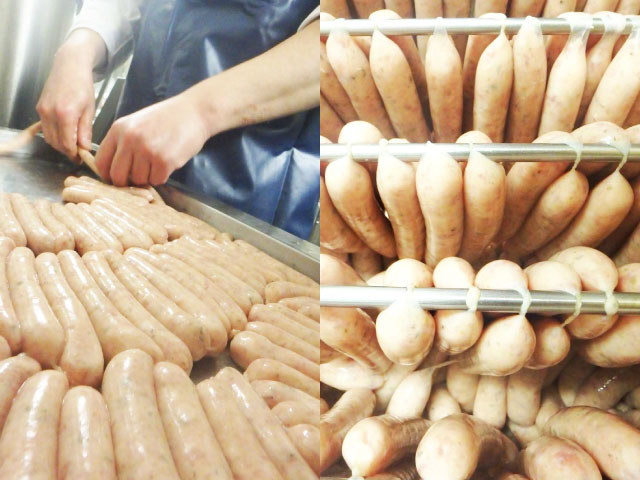 肉挽き・腸詰め・燻製まで 全てやります!