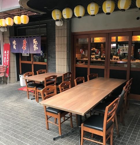 ペット可のテラス席があります