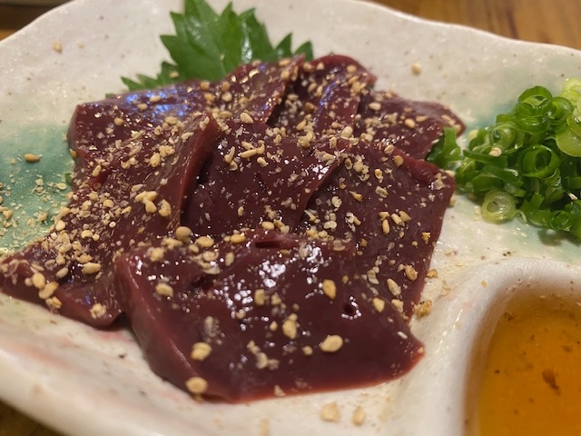 肉類で唯一認可されている馬肉のレバ刺し!