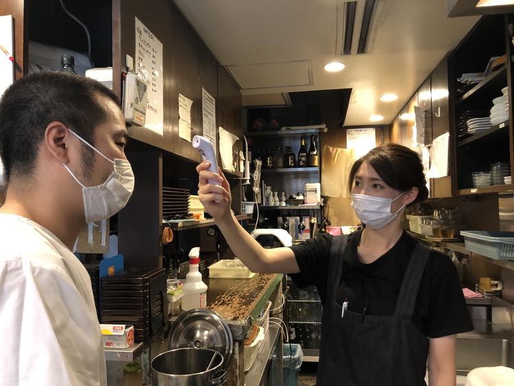 検温写真、コロナ対策もしっかりしてます!