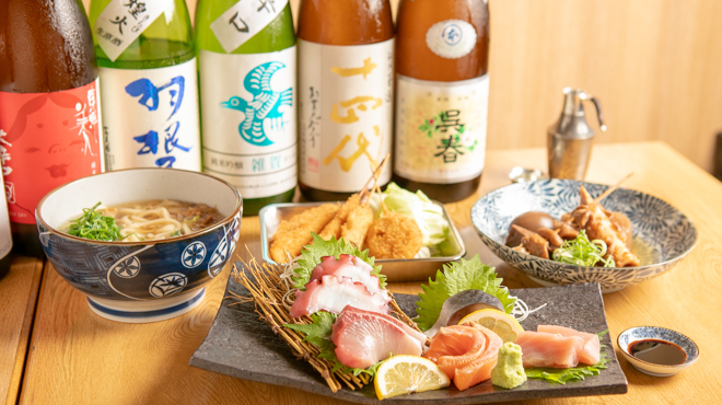 料理によく合う日本酒・焼酎も揃います◎