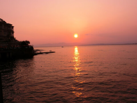 江の島の夕日