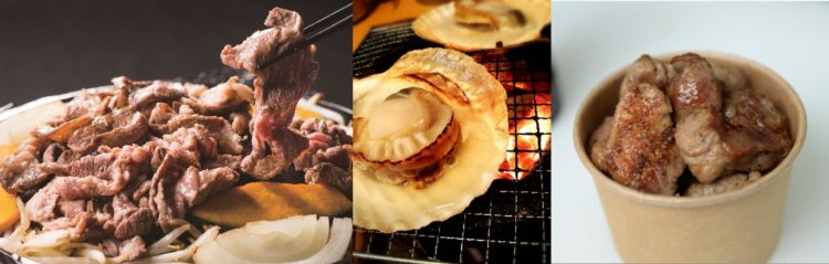 ジンギスカンとビール、炉端焼きも美味しい