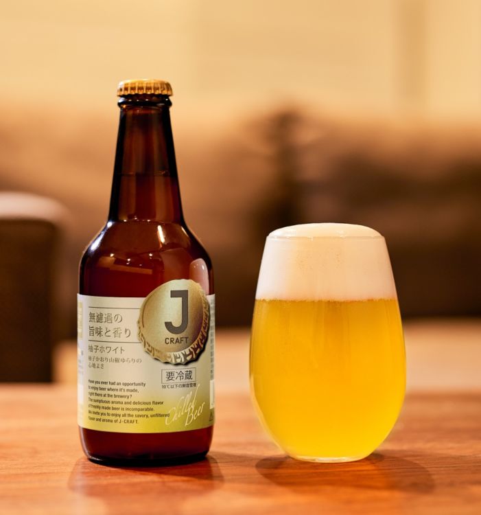 J-CRAFT 柚子ホワイトは、柚子と山椒の「和」のエッセンスが感じられるビールです!