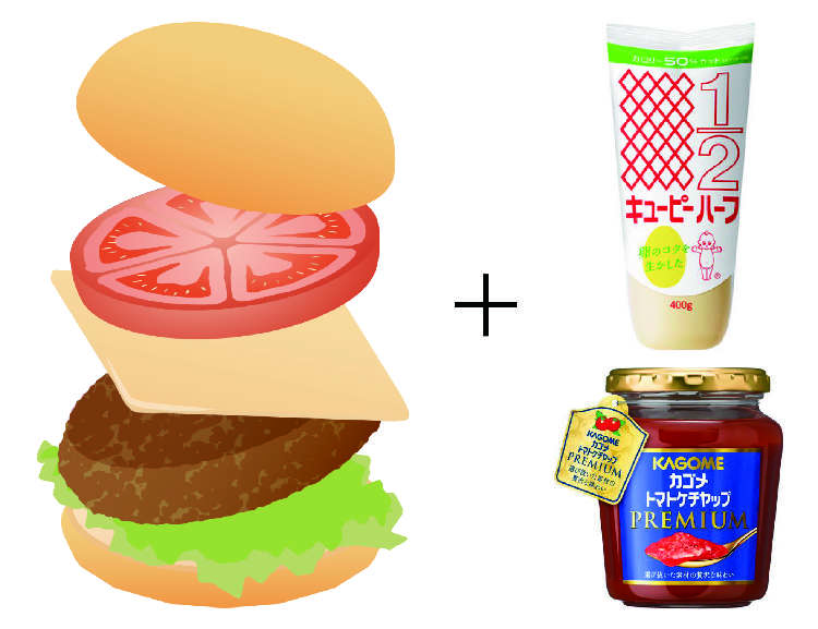 『キユーピーハーフ』(キユーピー) しっかりした卵のコクが味わえるマヨネーズタイプの調味料。でも、カロリーは通常のマヨネーズの2分の1。 『トマトケチャッププレミアム』(カゴメ) 厳選した南欧産トマトだけを使ったケチャップ。糖度14と贅沢な甘さとコクのある味わいです。
