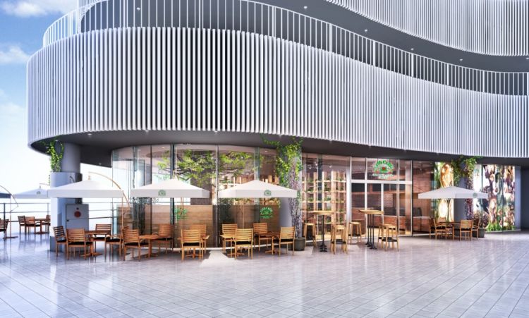 カリフォルニアスタイルのカフェ「Urth Caffé横浜ベイクォーター店」オープン