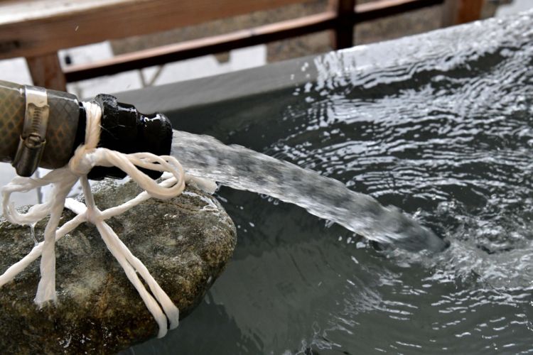 仕込み水は、清流と鮎で知られる興津川(おきつがわ)水系の湧き水。