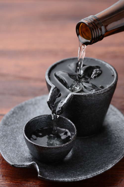 シズル冷酒器セット 銀黒