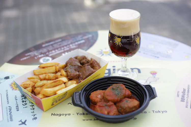 ビールのみならずベルギー料理も用意
