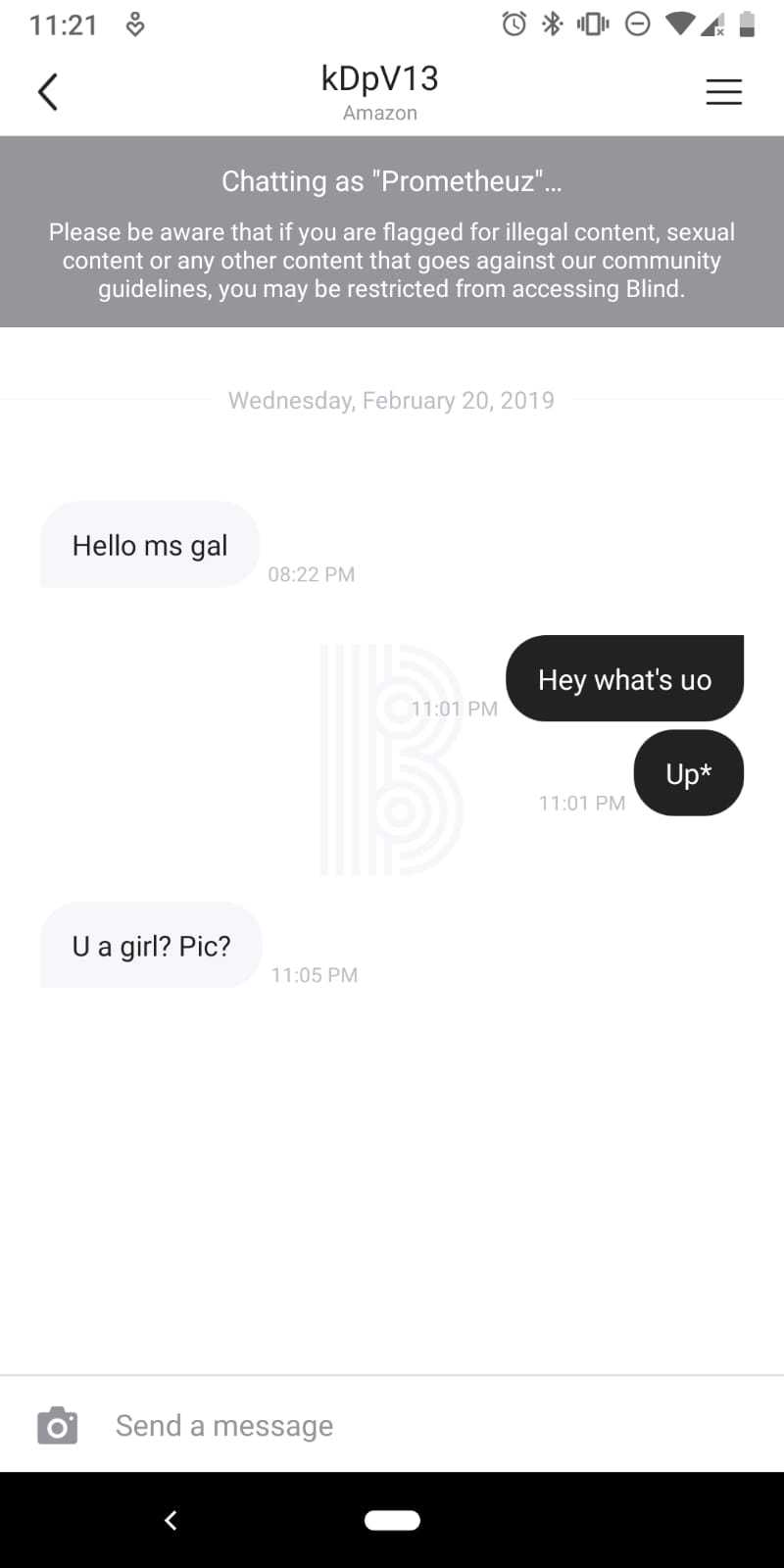 Few folks treating Blind as Tinder