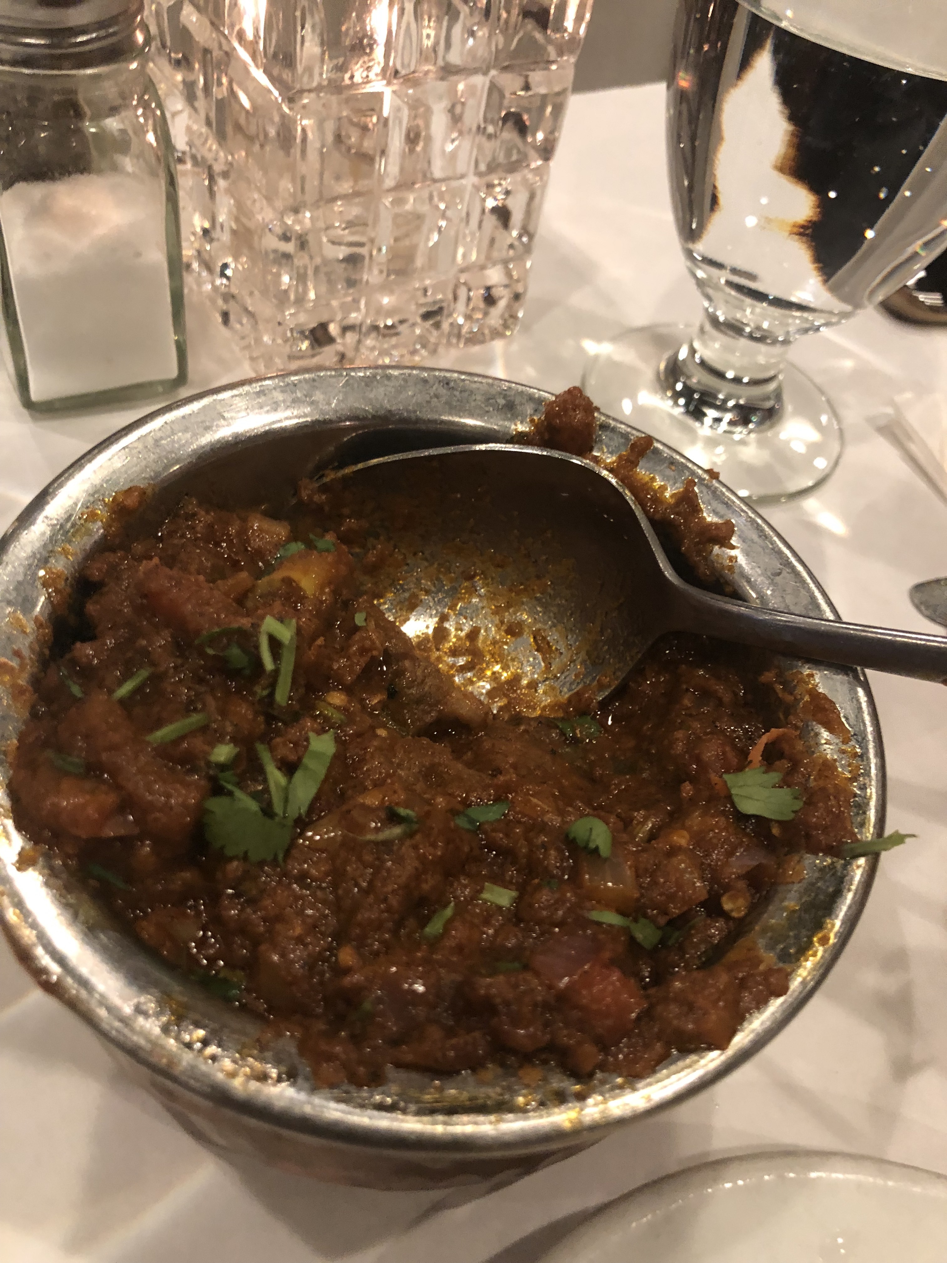 Enjoying my dinner ...