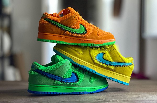Grateful Dead x Nike Sb Dunk Low「跳舞小熊」聯名登場！毛茸茸鞋身再現迷幻搖滾魅力