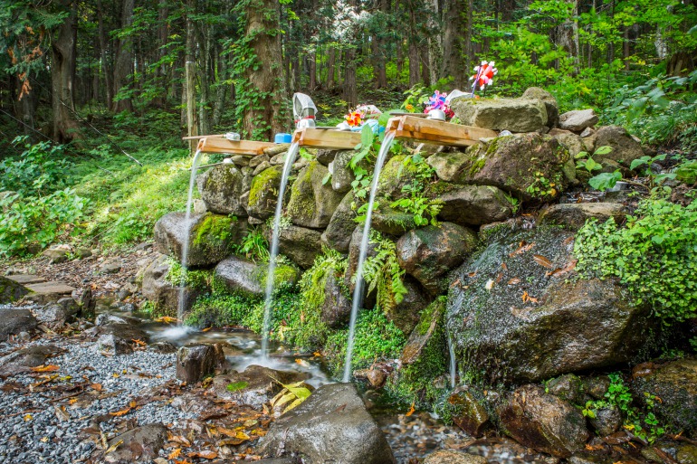 湧き出る恐山冷水