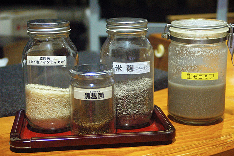 Black koji yeast in a bottle, used for making Awamori