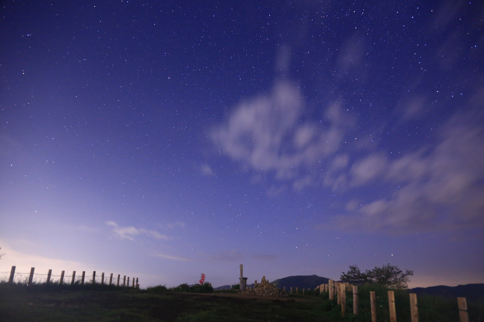 View of the night sky from Takabocchi Highlands