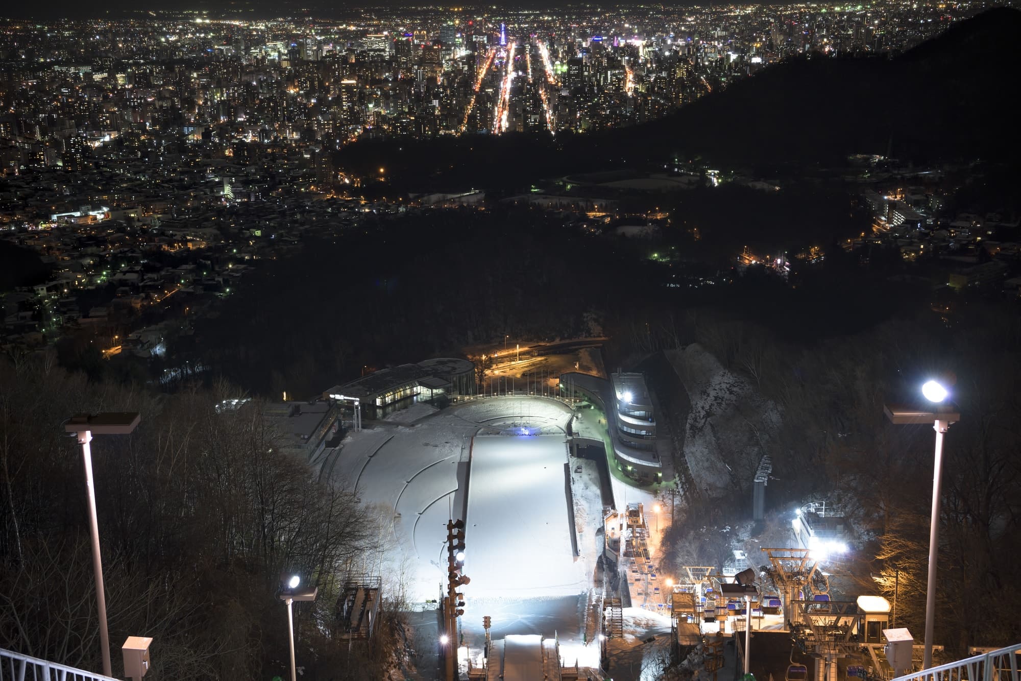 Night view from the Mt. Okurasan observatory deck
