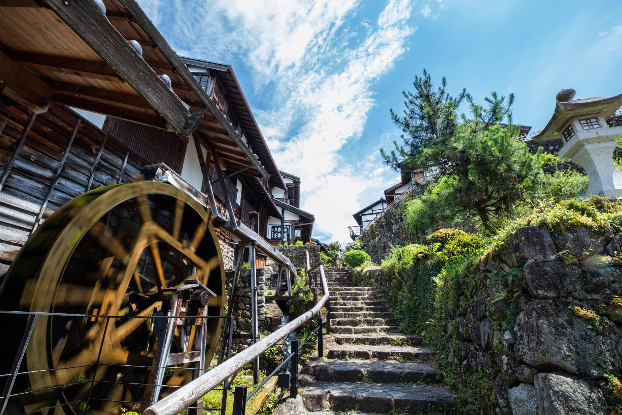 Stone steps at Magomejuku