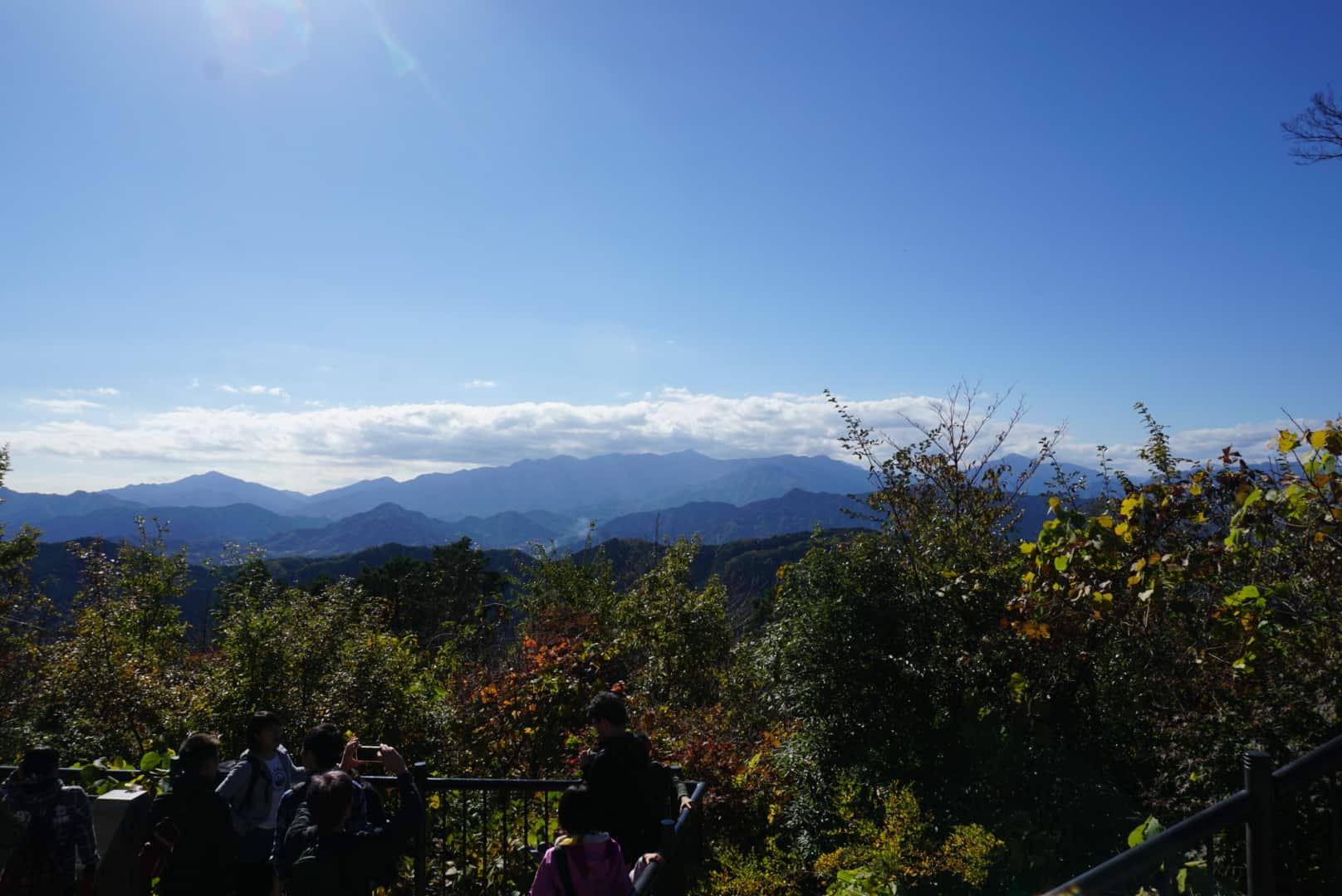 高尾山山頂展望台からの眺め