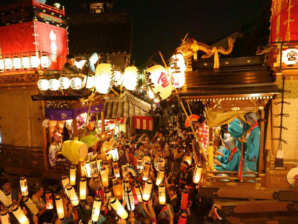 川越祭り(ひっかわせ) 川越まつり 2024】クライマックス!! ひっかわせ / 山車2台,3台