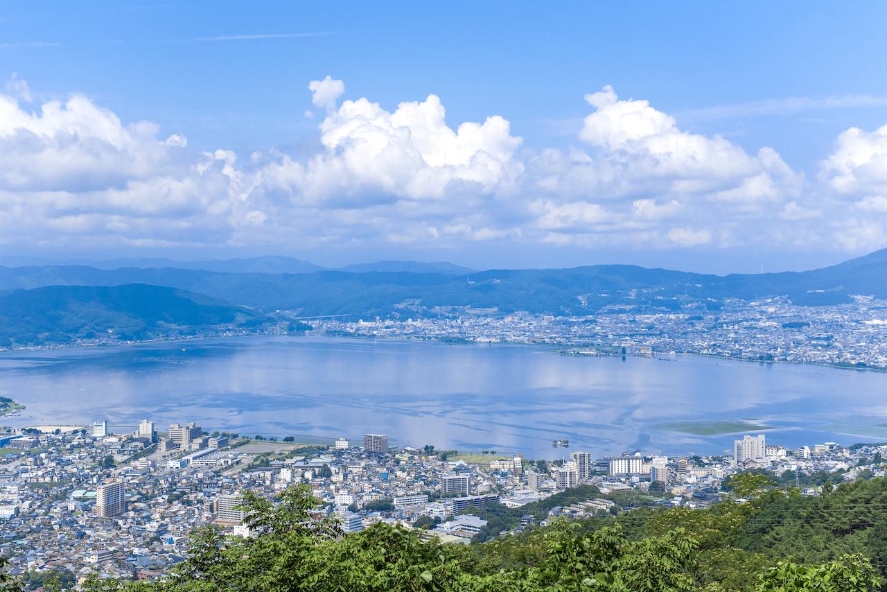 夏の諏訪湖