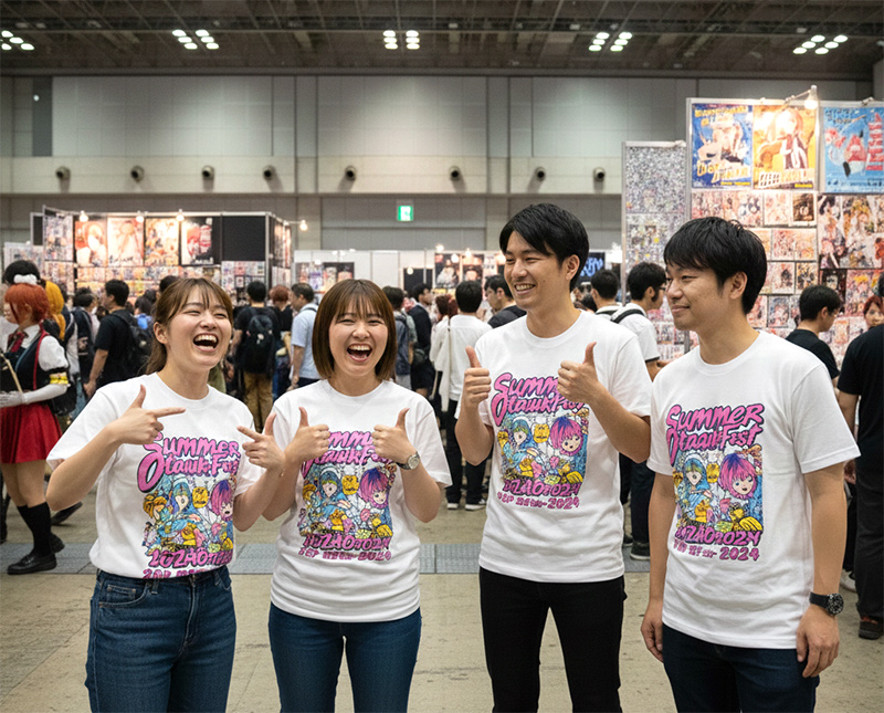 イベントにチームTシャツ