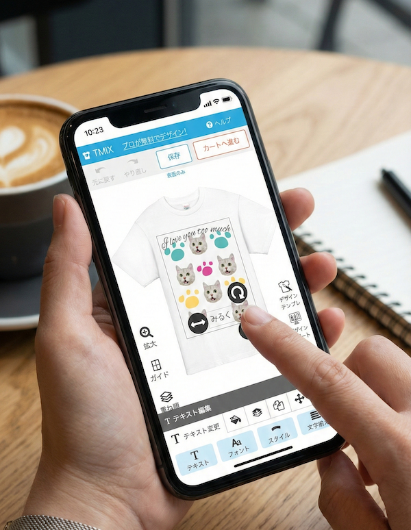 スマホで簡単デザイン