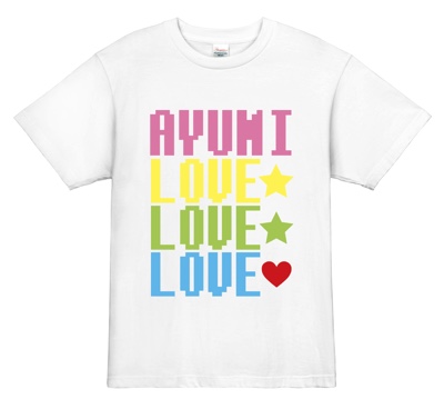 ピクセル調のフォントがユニークで面白い!応援Tシャツ