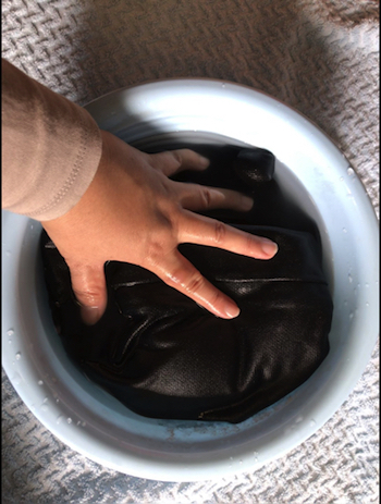 パーカーを押し洗い