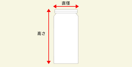 缶型アルミタンブラー(440ml)の測り方画像