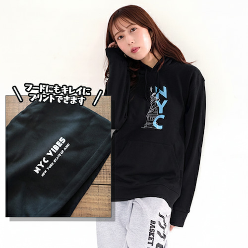 フードプリントプルパーカー