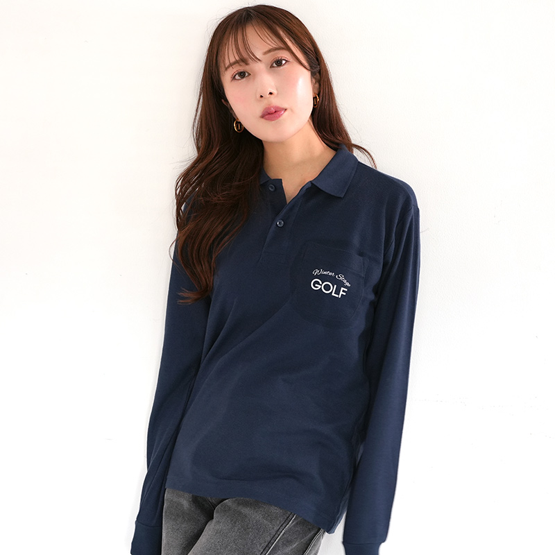 モデル：MOCA／身長162cm／Sサイズ／ネイビー着用