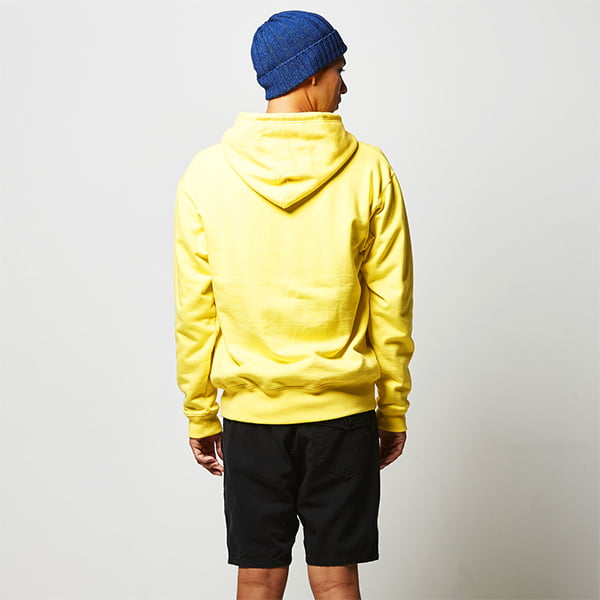 モデル身長182㎝/Lサイズ/ブレージングイエロー着用/背面シルエット