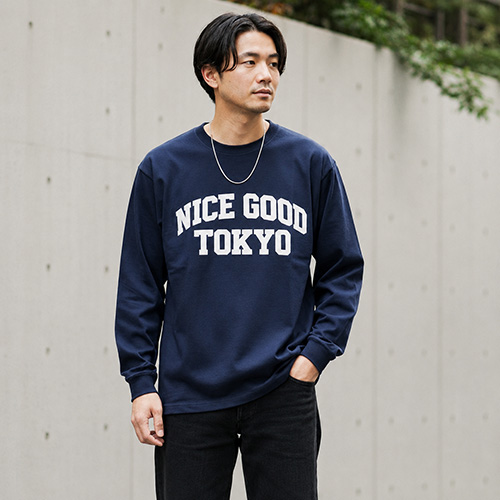 オープンエンドマックスウェイトロングスリーブTシャツ(リブ有り)