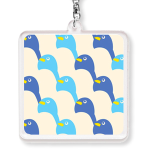 100×100(mm) 透明アクリルキーホルダー