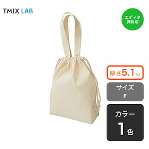 【販促品】コットンエコ巾着 ナチュラル(tote)