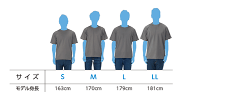即日スポーツドライTシャツのサイズ
