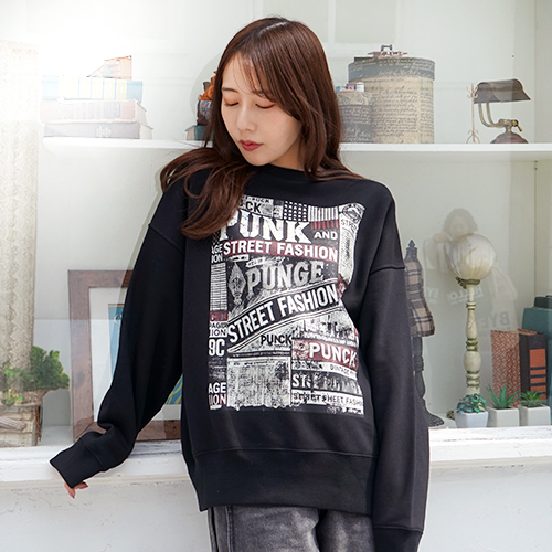 T／Cビッグシルエットクルーネックスウェット