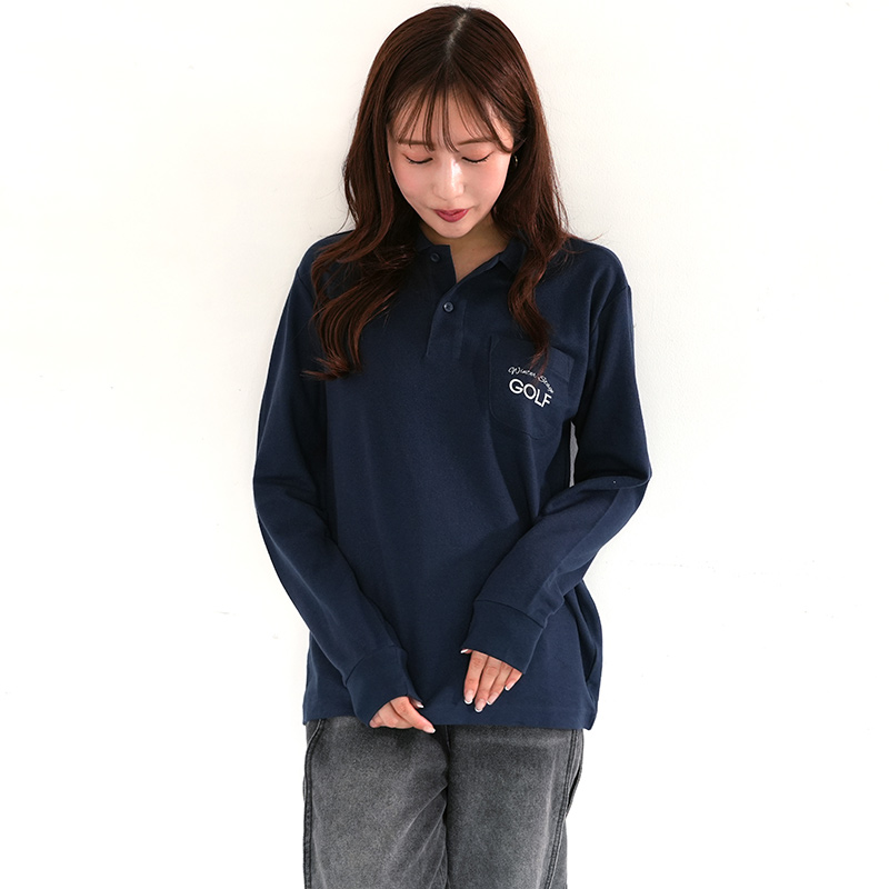 モデル：MOCA／身長162cm／Sサイズ／ネイビー着用