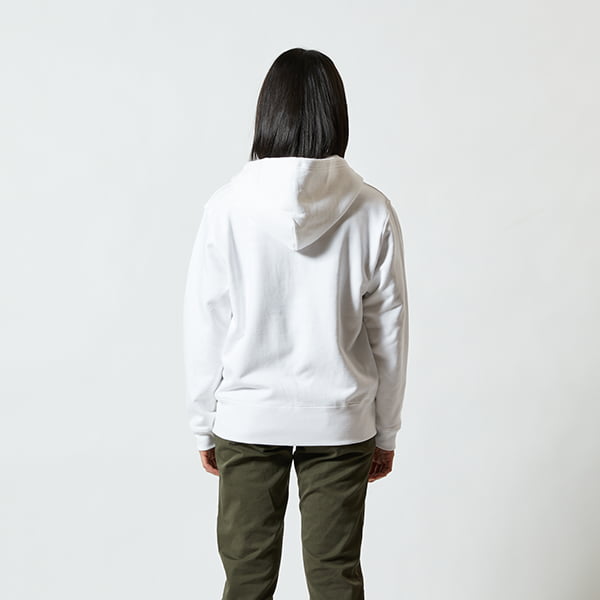 モデル身長160㎝/Sサイズ/ホワイト着用/背面シルエット