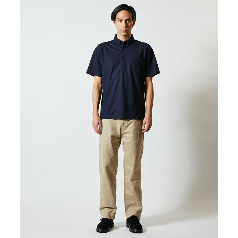 正面│モデル身長：182cm/ ネイビー/ Lサイズ着用