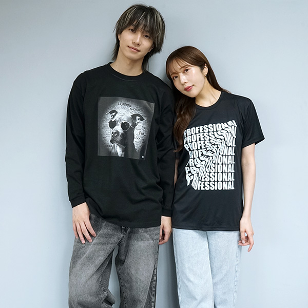 モデル：MOCA（右）／身長162cm（左 178cm）／Mサイズ／ブラック着用