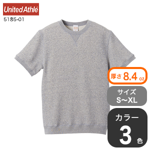 ファインフレンチテリークルーネックショートスリーブスウェット